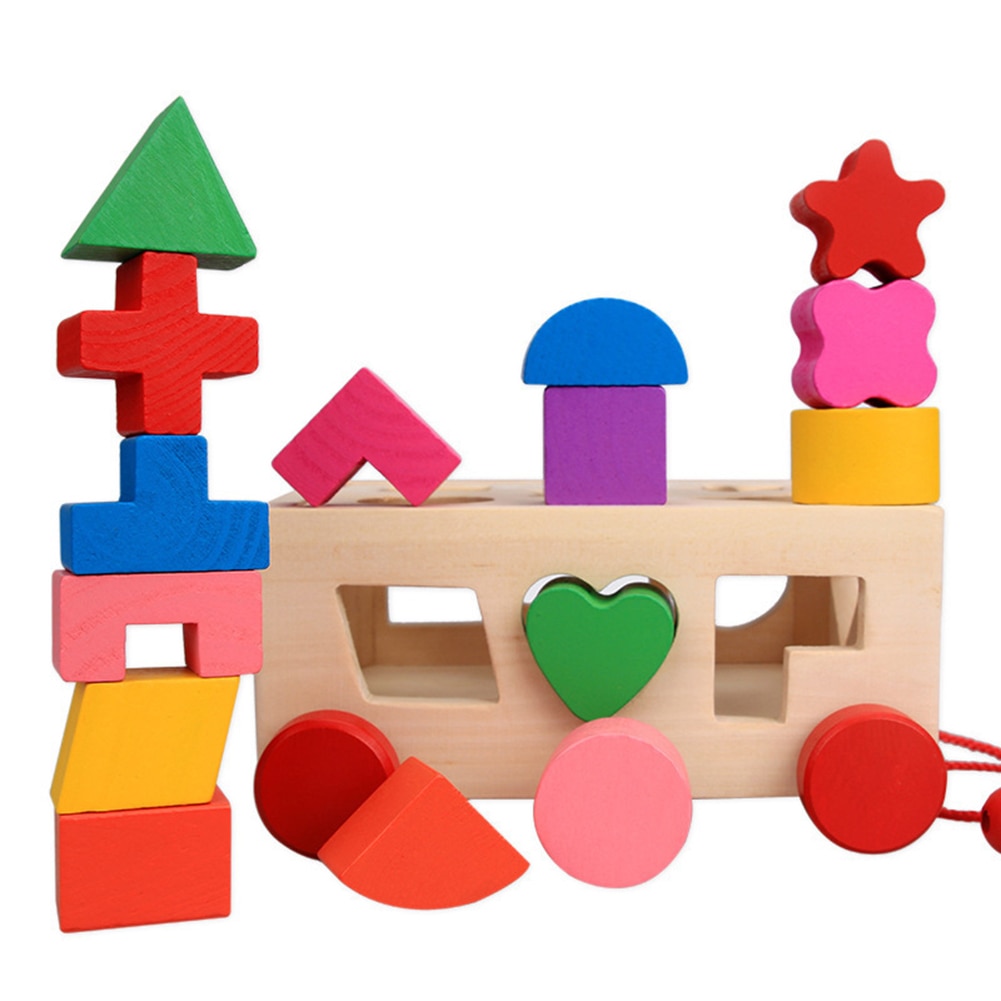 Shape Sorter Toy Wooden Blocks